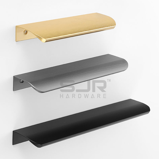 Aluminum Black 1000mm Long Edge Finger Pull Hidden Concealed Furniture Wardrobe Cabinet Drawer Handle10990