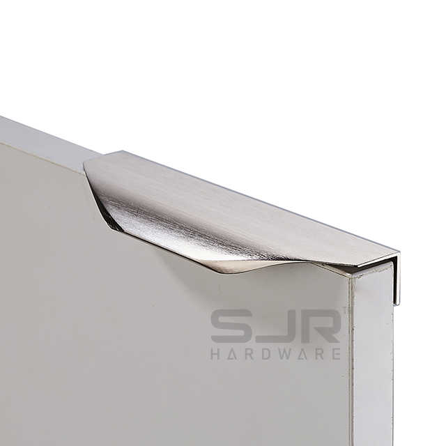 Aluminum Modern Style Lip Kitchen Cabinet Drawer Invisible Punch Handles Concealed Hidden Finger Edge Pulls Profile Handles10006