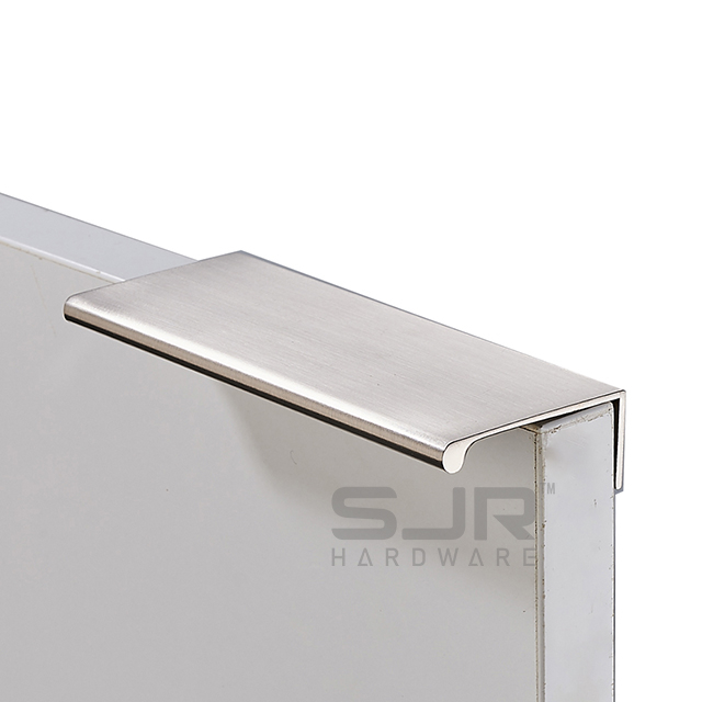 Aluminum Alloy Brass Gold And Satin Nickel Kitchen Cabinet Door Hidden Drawer Furniture Edge Handle 10012