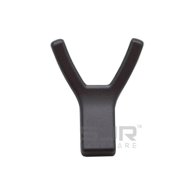 Decorative Nordic Simple Black Hooks Double Prongs Zinc Alloy Wall Hooks 10789