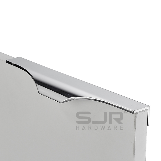 Wardrobe Door Handle Aluminum Alloy Non Perforated Circular Arc Invisible Long Handle Cabinet Edge Sealing Hidden Handle 10010
