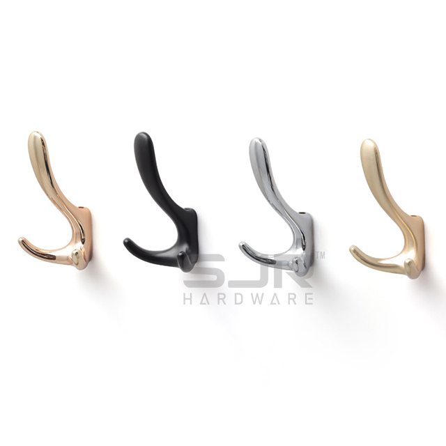 Modern Black Wall Mounted Hanger Hooks Zinc Coat Hooks10232