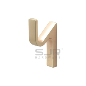 Z Shape Modern Hook Hanger Bathroom Door Hook Brushed Brass Wall Mount Hooks 10205