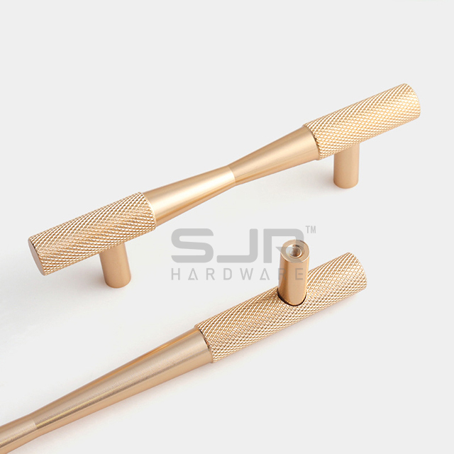 Matt Black Knurled Bar Cabinet Drawer Handles Aluminum Profile 10024
