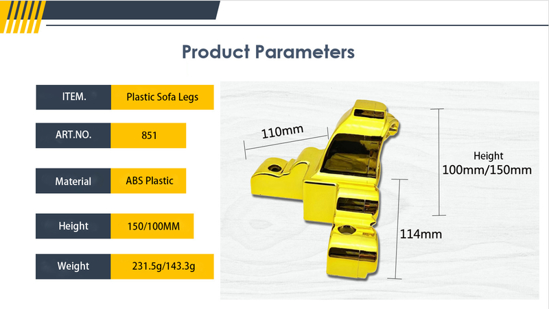 Legs Factory Direct, Plastic Sofa Legs for Household Furniture 10885