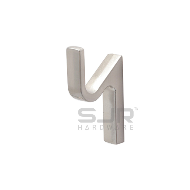 Z Shape Modern Hook Hanger Bathroom Door Hook Brushed Brass Wall Mount Hooks 10205