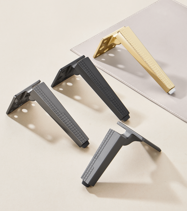 Gold Plated Aluminium Sofa Legs Modern Design Cabinet Legs 10848