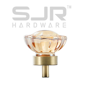 Knobs Furniture Cabinet Brass Crystal Handle Pull Knob 6727