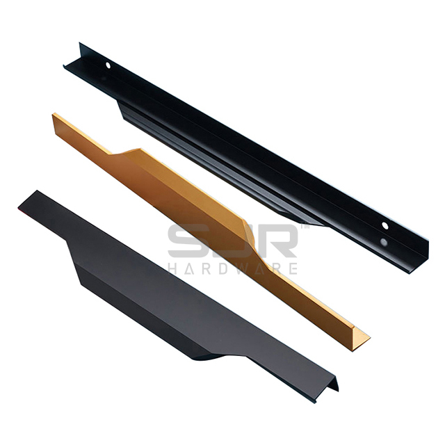 Invisible Handle Edge Banding Aluminum Pull Edge Kitchen Cabinet Drawer Customized Furniture Hardware 923