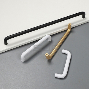 Aluminium Round Tube Cabinet Drawer Handles for Home Decoration Simple Style Black Golden Color for Choice 806