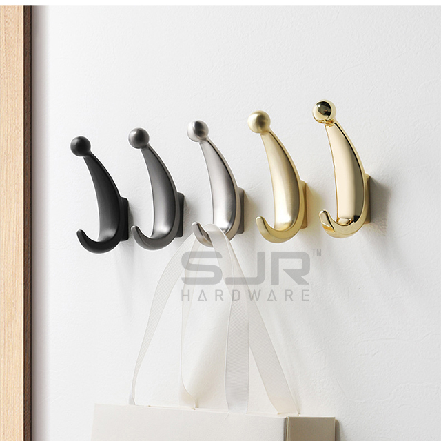 Simple Zinc Alloy Wall Mounting Coat Hooks Wall Hooks Nordic Wardrobe Clothes Hanger Hook10222
