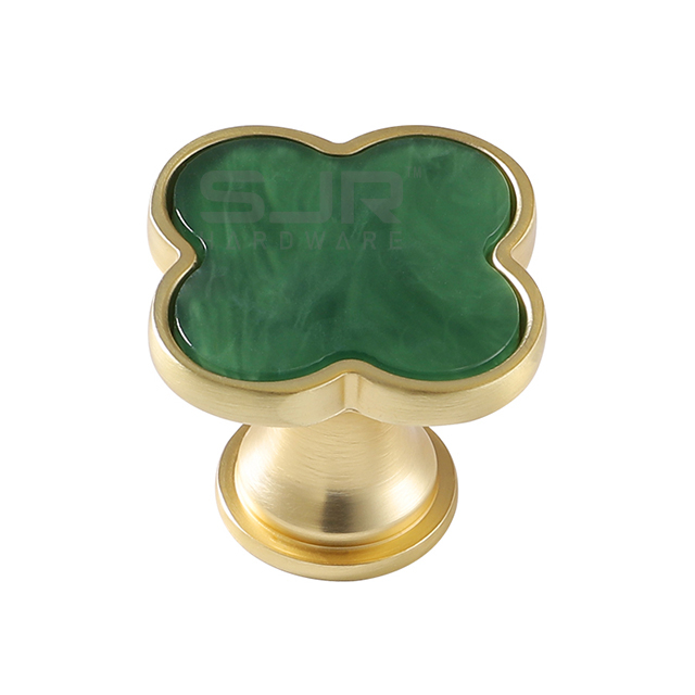 Knobs Furniture Cabinet Brass Crystal Handle Pull Knob 6712