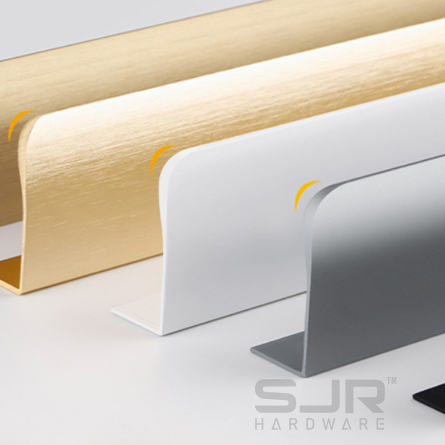Aluminum Black 1000mm Long Edge Finger Pull Hidden Concealed Furniture Wardrobe Cabinet Drawer Handle10990