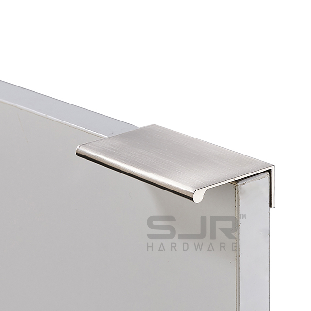 Aluminum Alloy Brass Gold And Satin Nickel Kitchen Cabinet Door Hidden Drawer Furniture Edge Handle 10012