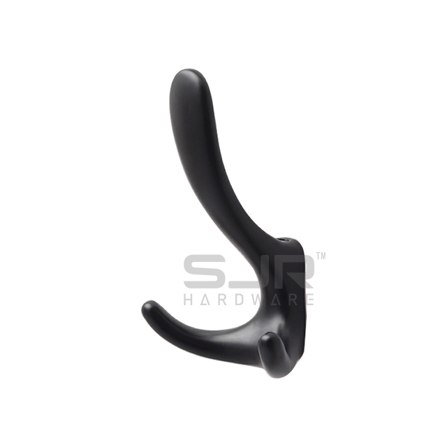Modern Black Wall Mounted Hanger Hooks Zinc Coat Hooks10232