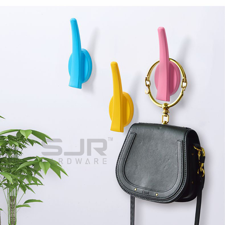Simple Design Black Wall Mounted Hooks Wall Hanger Bathroom Clothes Towel Hooks3007