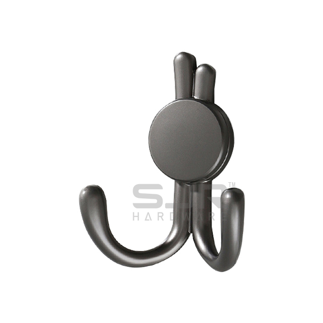 Modern Black Wall Mounted Hanger Hooks Zinc Coat Hooks10266