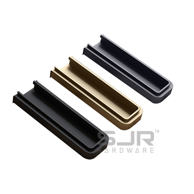 Rectangular Recessed Sliding Kitchen Closet Wardrobe Handles 10799