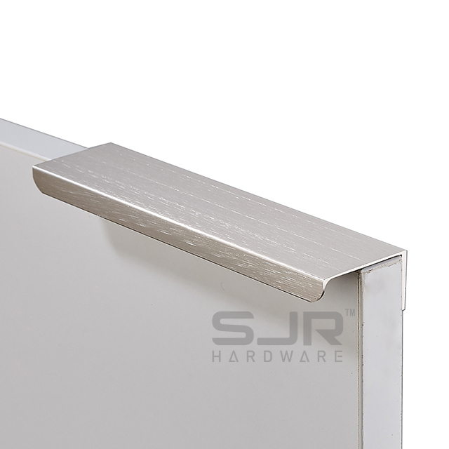 L-Shape Aluminum Gola Profile Handle Wardrobe Edge Sealing Kitchen Drawer Cupboard Composed Wood Aluminum 10062