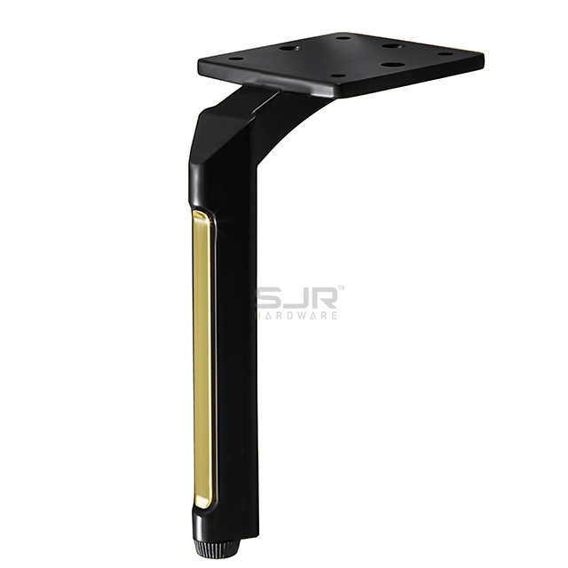 Factory Custom Aluminum Alloy Metal Furniture Cabinet Feet L Shape Foot Square Chrome Iron Steel Gold Sofa Legs 10872