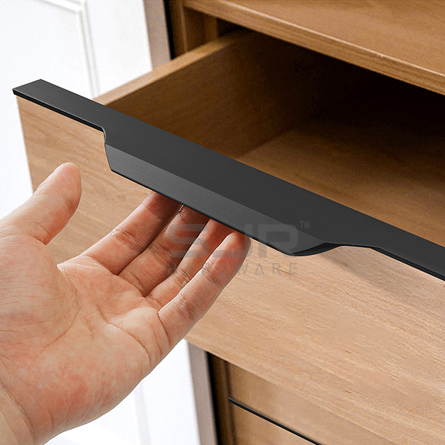 Invisible Handle Edge Banding Aluminum Pull Edge Kitchen Cabinet Drawer Customized Furniture Hardware 923