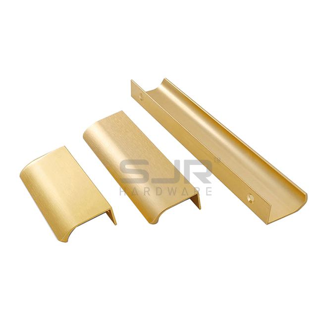 Aluminum Profile Furniture Handle Concealed Edge Pulls L Shape Cabinet Handle 990