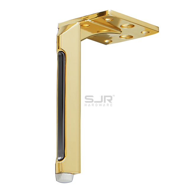 Factory Custom Aluminum Alloy Metal Furniture Cabinet Feet L Shape Foot Square Chrome Iron Steel Gold Sofa Legs 10872