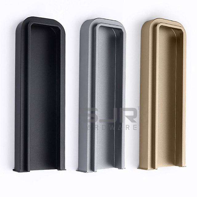 Rectangular Recessed Sliding Kitchen Closet Wardrobe Handles 10799