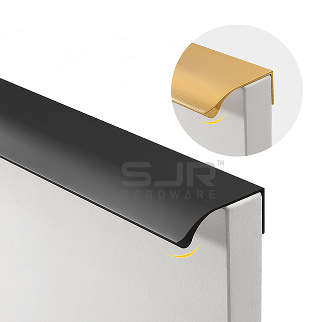 Aluminum Profile Furniture Handle Concealed Edge Pulls L Shape Cabinet Handle 990