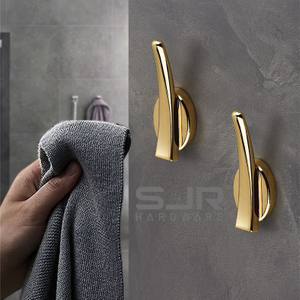Simple Design Black Wall Mounted Hooks Wall Hanger Bathroom Clothes Towel Hooks3007