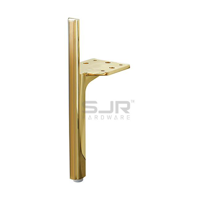 Factory Custom Aluminum Alloy Metal Furniture Cabinet Feet L Shape Foot Square Chrome Iron Steel Gold Sofa Legs 10874