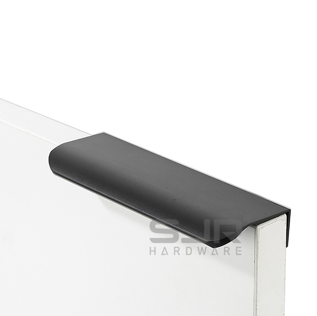 Aluminum Black 1000mm Long Edge Finger Pull Hidden Concealed Furniture Wardrobe Cabinet Drawer Handle10990