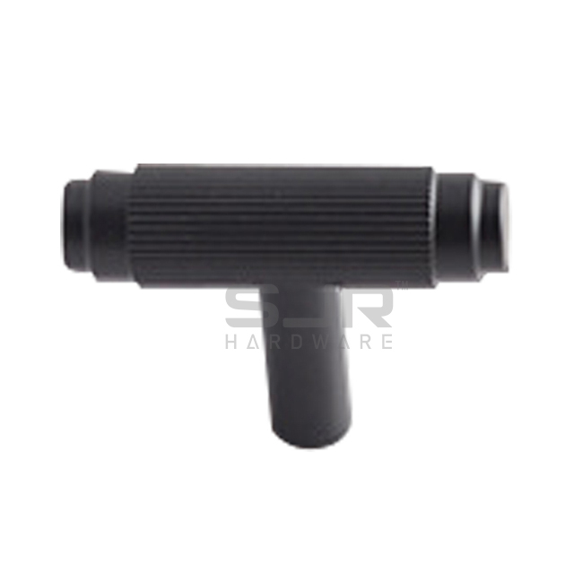 T-shape Solid Furniture Hardware Cabinet Drawer Brass Knurled Handle And Knob Wardrobe Pulls 803