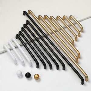 Classical Round Pip Tube Bridge Drawer Handle Pull Knob And Gold Golden Silver Aluminium Aluminum Modern Dresser Kitchen Handle 609