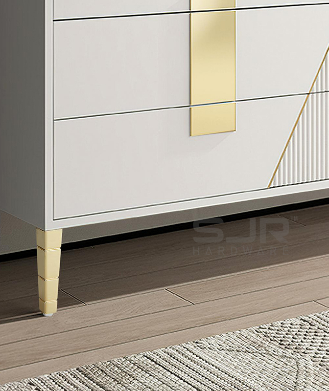 Factory Custom Aluminum Alloy Metal Furniture Cabinet Feet L Shape Foot Square Chrome Iron Steel Gold Sofa Legs10849