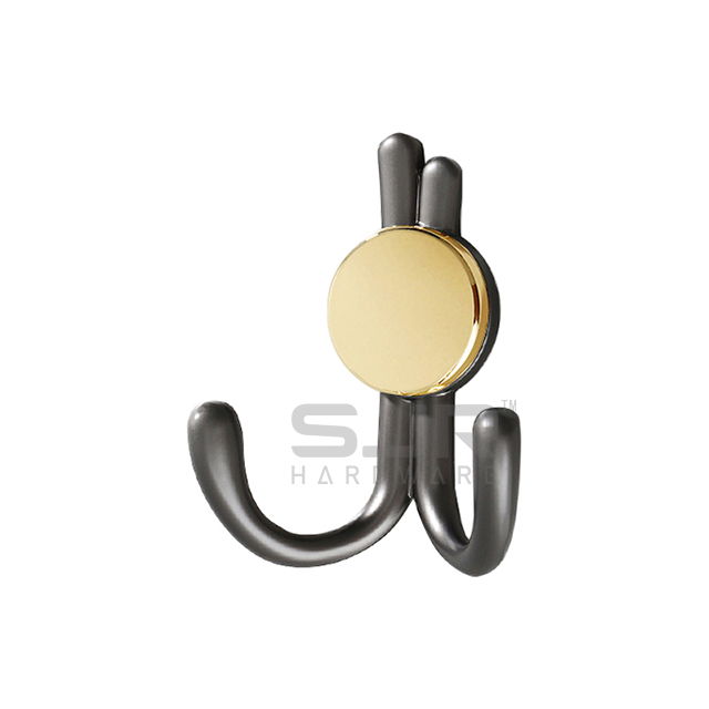 Modern Black Wall Mounted Hanger Hooks Zinc Coat Hooks10266