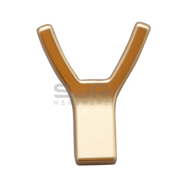 Decorative Nordic Simple Black Hooks Double Prongs Zinc Alloy Wall Hooks 10789