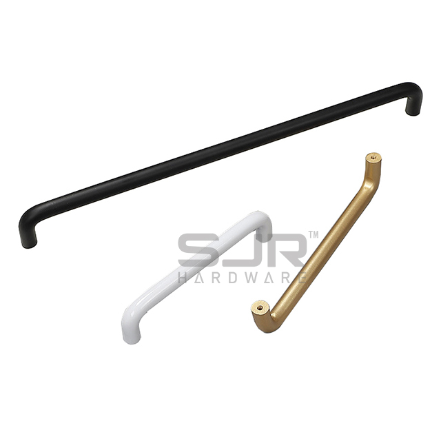 Aluminium Round Tube Cabinet Drawer Handles for Home Decoration Simple Style Black Golden Color for Choice 806