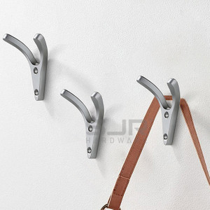 High Quality Wall Mount Double Hooks Wardrobe Wall Coat Hooks 3002