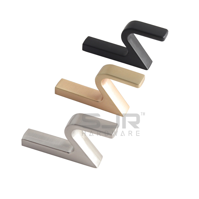 Z Shape Modern Hook Hanger Bathroom Door Hook Brushed Brass Wall Mount Hooks 10205